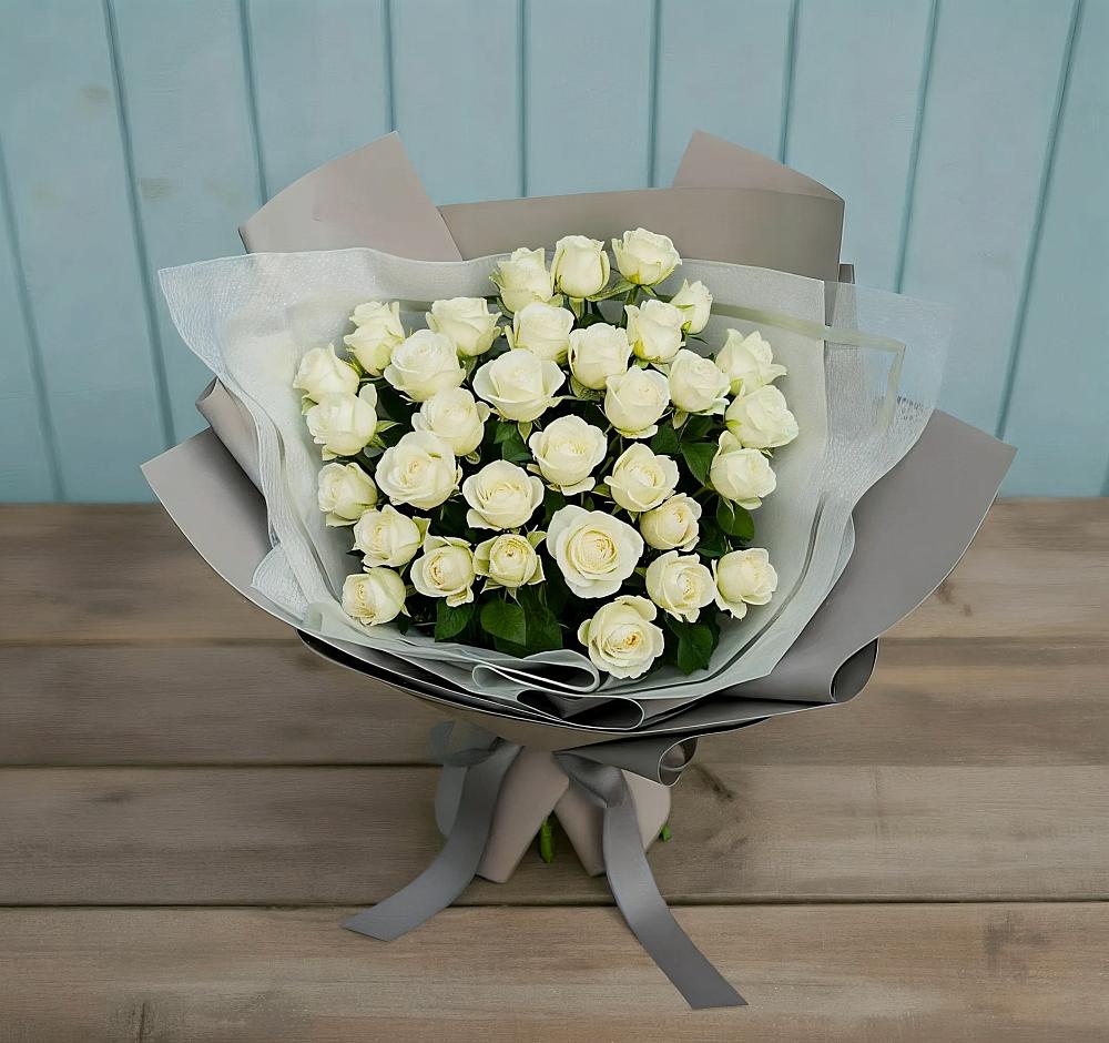 Букет Белоснежная нежность в Бородинское поле