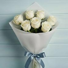Букет 7 Белых роз Эдлесс Лав в Бородинское поле