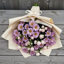 Букет цветов из:  Розы и Хризантемы в Бородинское поле