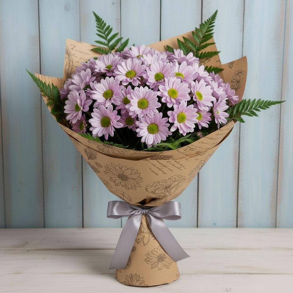 Букет цветов из: Хризантемы в Бородинское поле