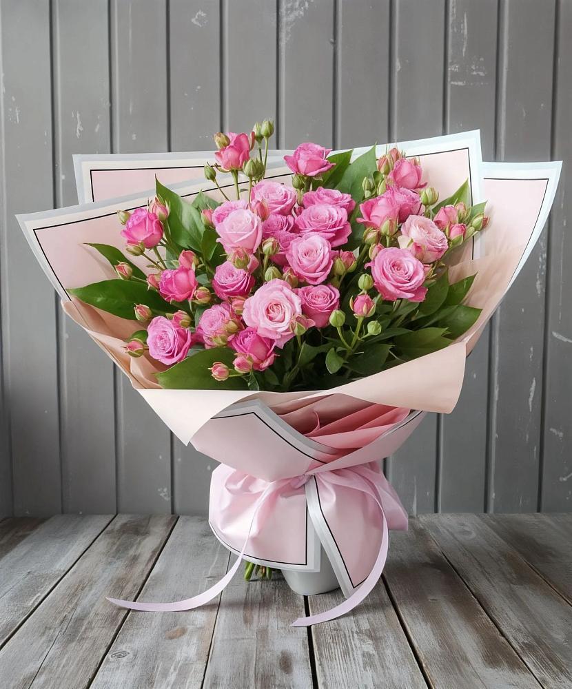 Букет Розовый кустик в Бородинское поле