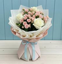 Букет цветов из:  Розы в Бородинское поле