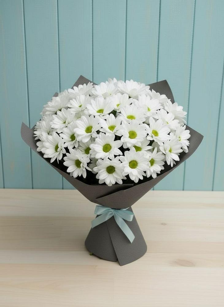 Букет цветов из: Хризантемы в Бородинское поле