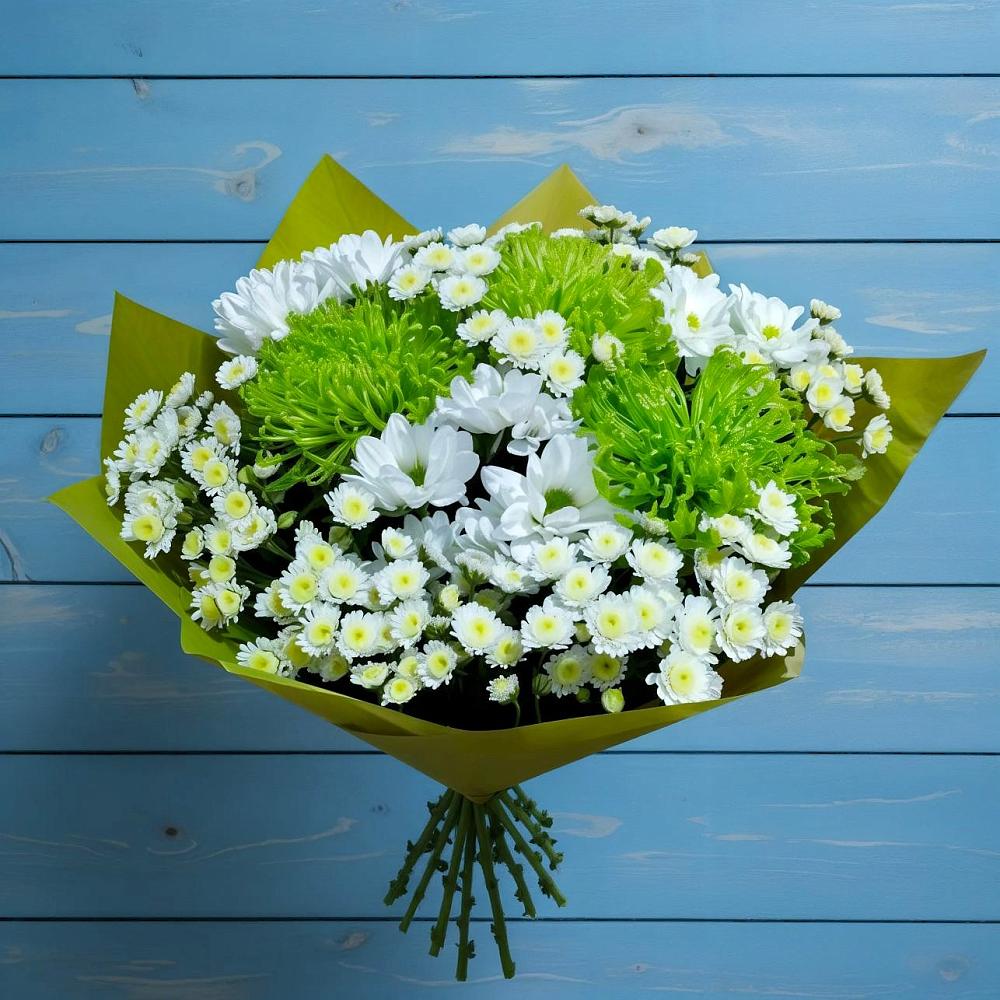 Букет цветов из: Хризантемы в Бородинское поле