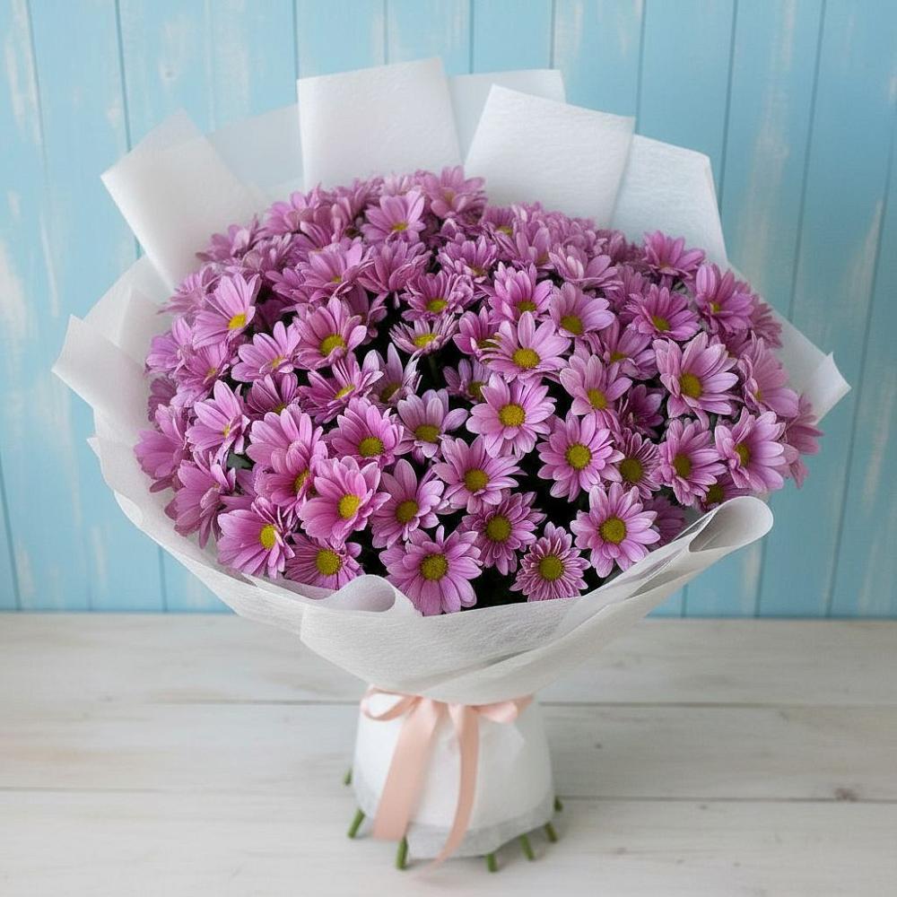 Букет цветов из: Хризантемы в Бородинское поле