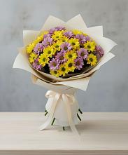 Букет цветов из:  Хризантемы в Бородинское поле