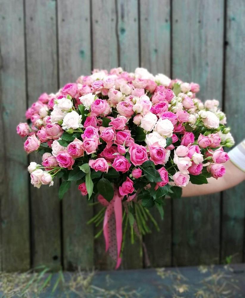 Букет Розовые кустовые розы Натали и Лав Лидия в Бородинское поле