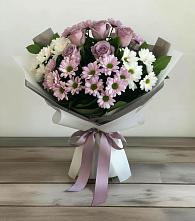 Букет цветов из:  Хризантемы и Розы #REPLACE_PRED# Бородинское поле