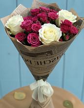 Букет цветов из:  Розы в Бородинское поле