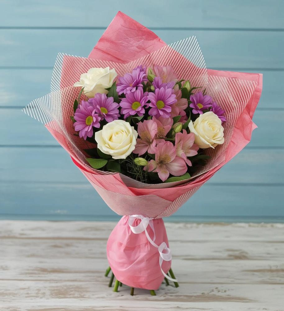 Букет цветов из: Герберы в Бородинское поле